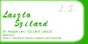 laszlo szilard business card